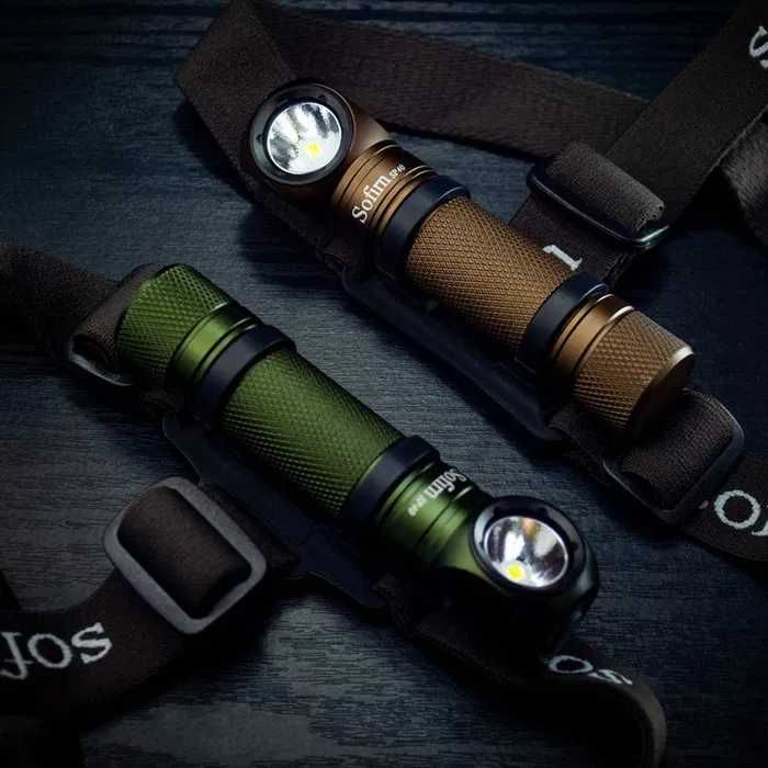 Sofirn SP40 Nowa czołówka barwa 5500K latarka 1200lumen + akumulator