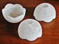 Klosze szklane do lampy wiszącej , 3 sztuki , Ø 17,5 x 10 cm , E27