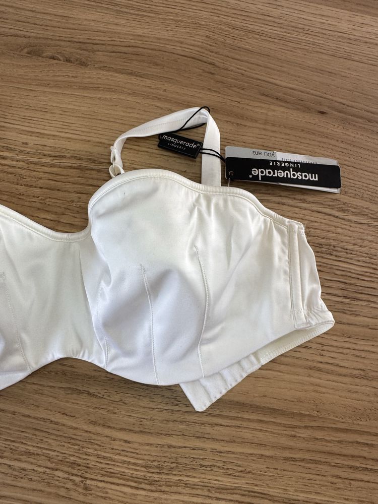 Biustonosz nowy 60F bardotka strapless brytyjskiej firmy Panache