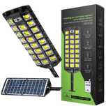 Lampa Solarna Ogrodowa Mocna 2200W Czujnik Ruchu i Zmierzchu + Pilot
