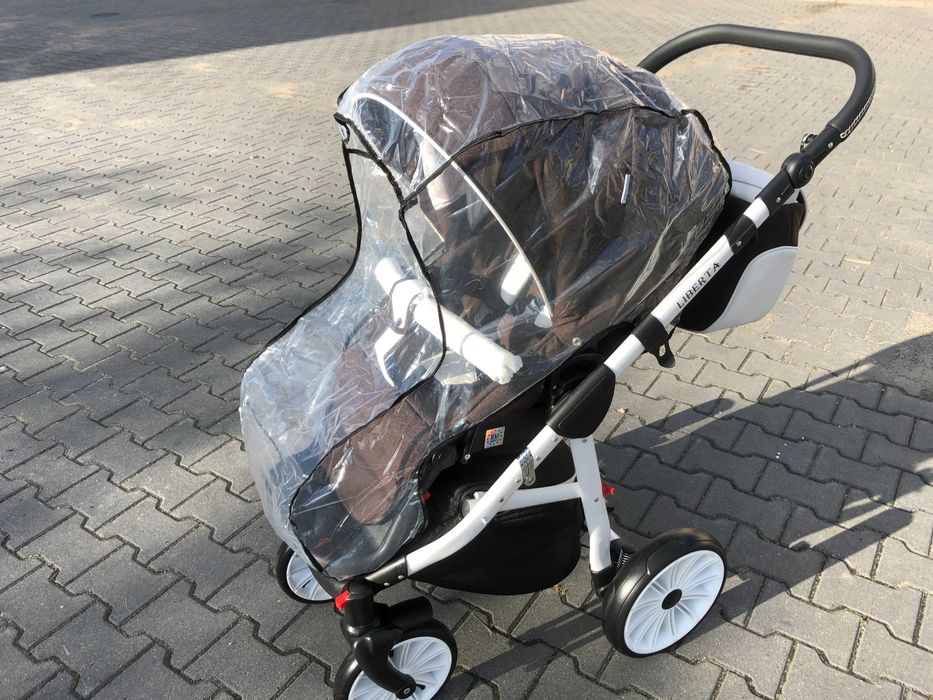 Folia przeciwdeszczowa, uniwersalna do wózka dziecięcego Nowa.