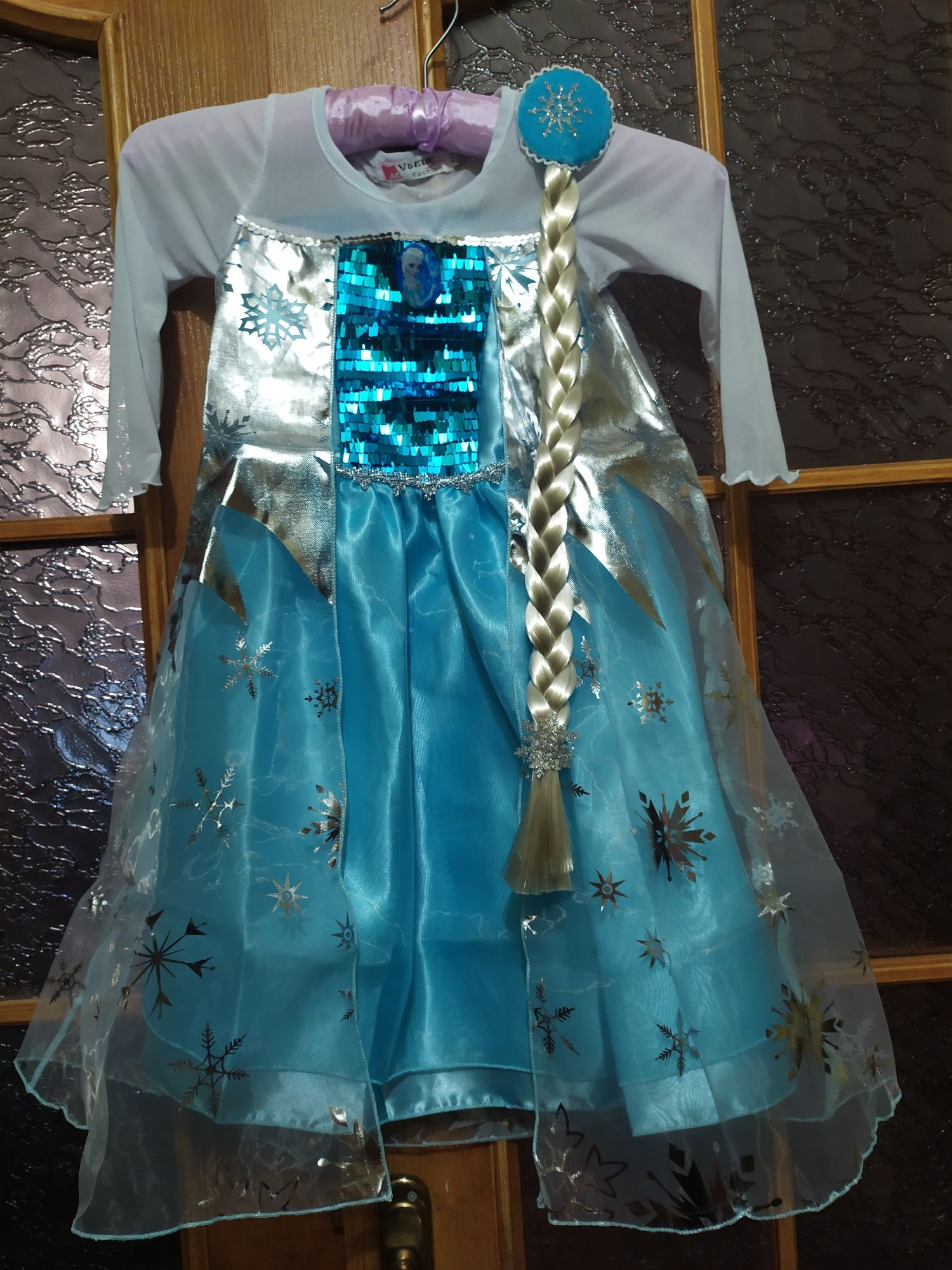 Платье Эльзы Frozen с пелериной
