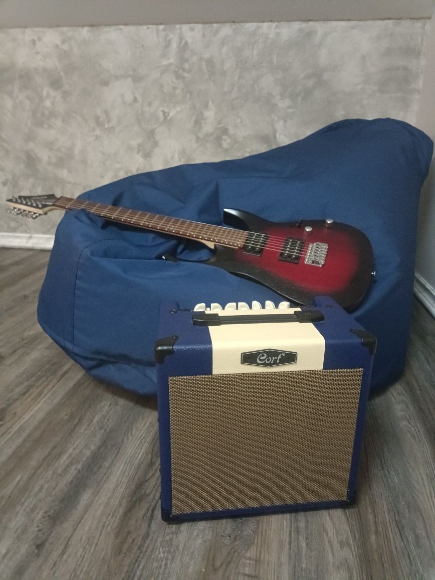Електрогітара Cort x100, + комбік Cort