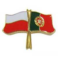 Przypinka pin wpinka flaga Polska-Portugalia