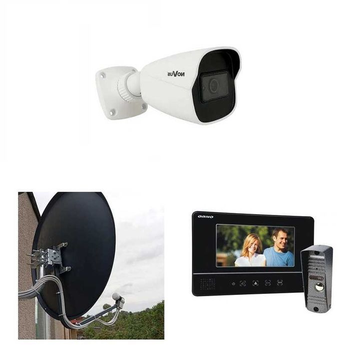 Kamery Monitoring Alarm Domofon Elektryka Anteny Montaż Serwis Naprawa