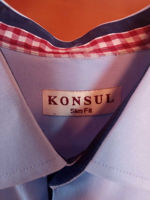 Koszula niebieska KONSUL slim fit - za darmo 180/185cm wzrostu