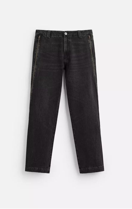 zara zip flared jeans