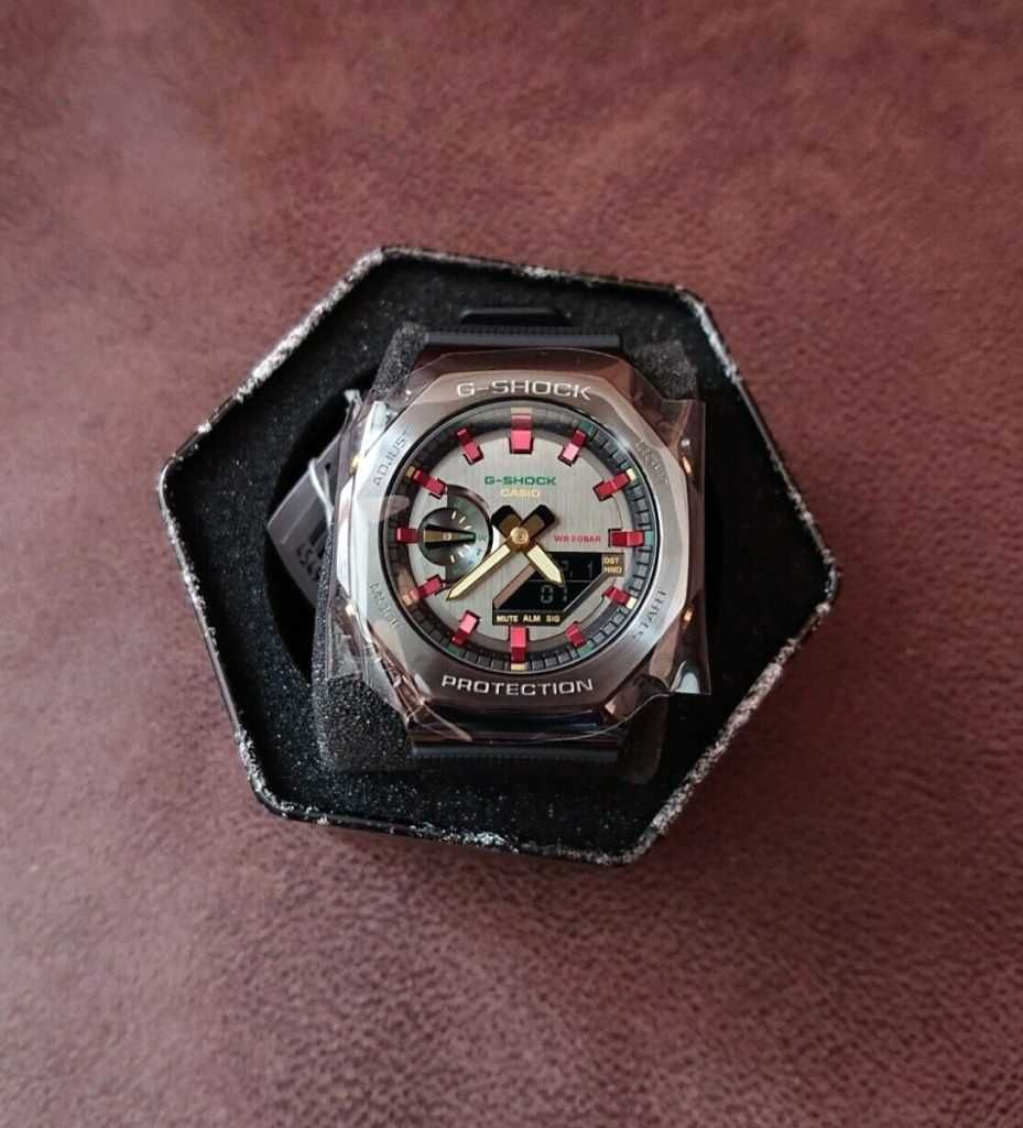 Casio G-Shock GM-2100CH-1A наручний годинник оригінал металевий часы