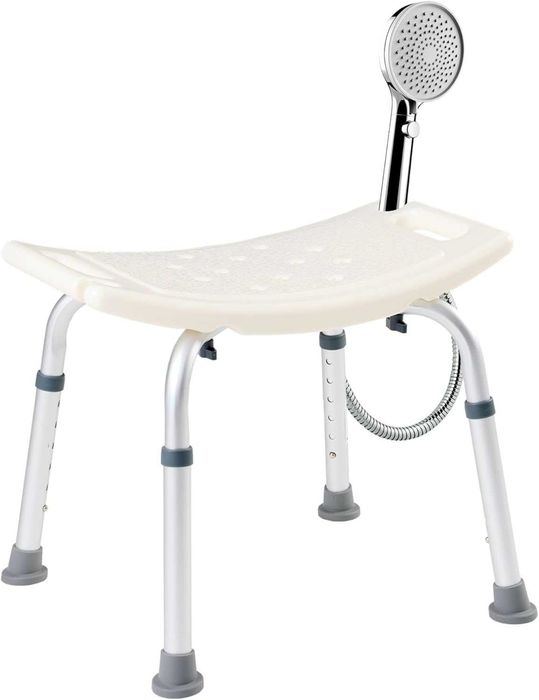 Arebos Stołek prysznicowy | Regulowana wysokość | Krzesło prysznicowe