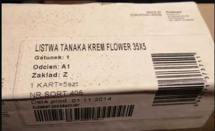Płytki Listwy Tanaka Krem Flower Cersanit