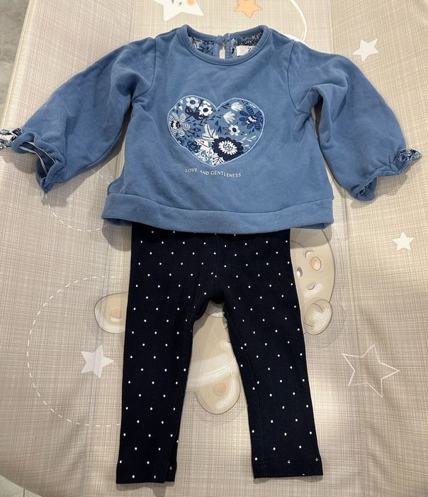 Conjunto Leggings Kiabi (9M) + Camisola Zippy (9-12M)