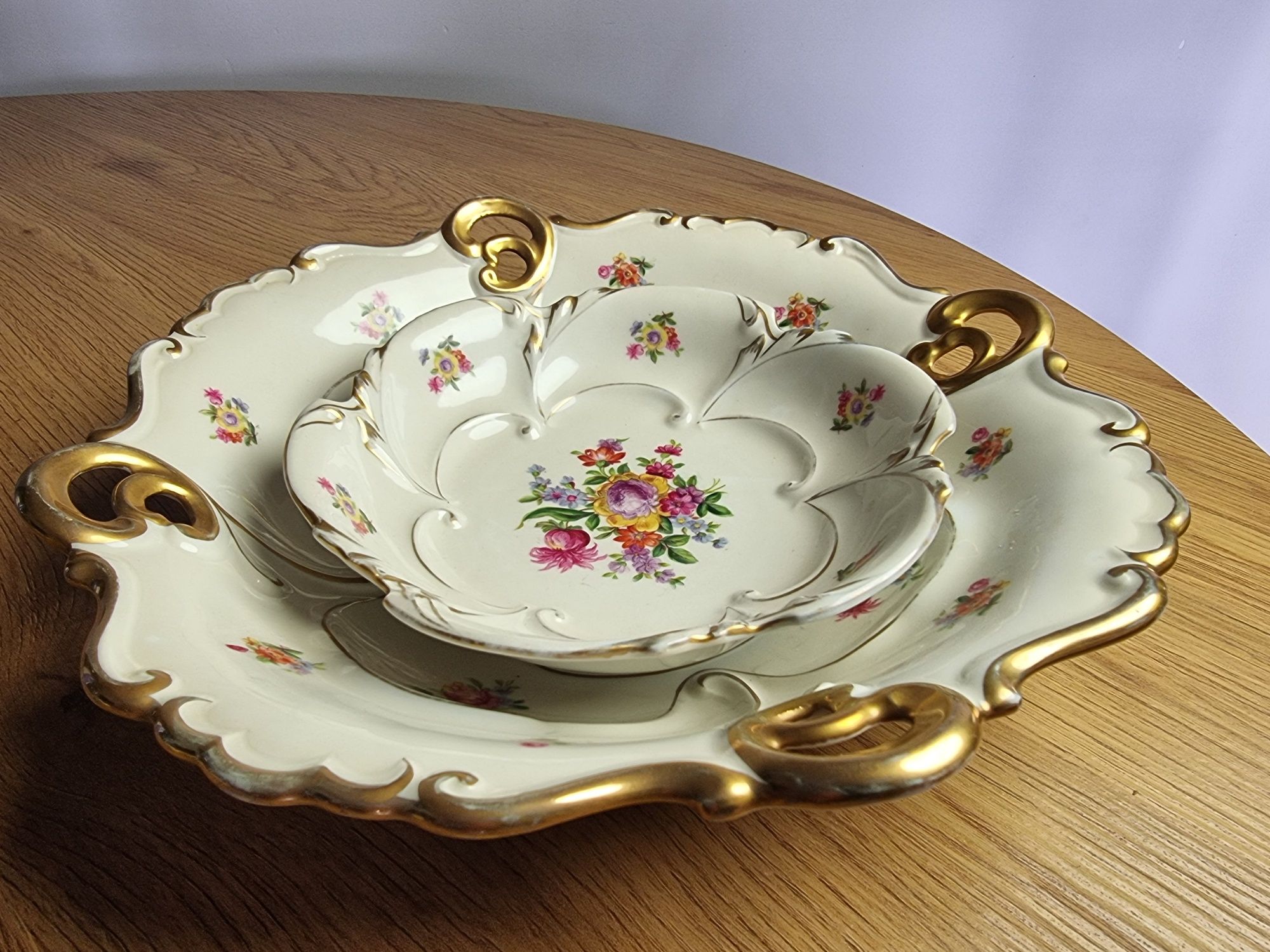 Zestaw 2 pater Porcelana sygnowana  ILMENAU GERMANY