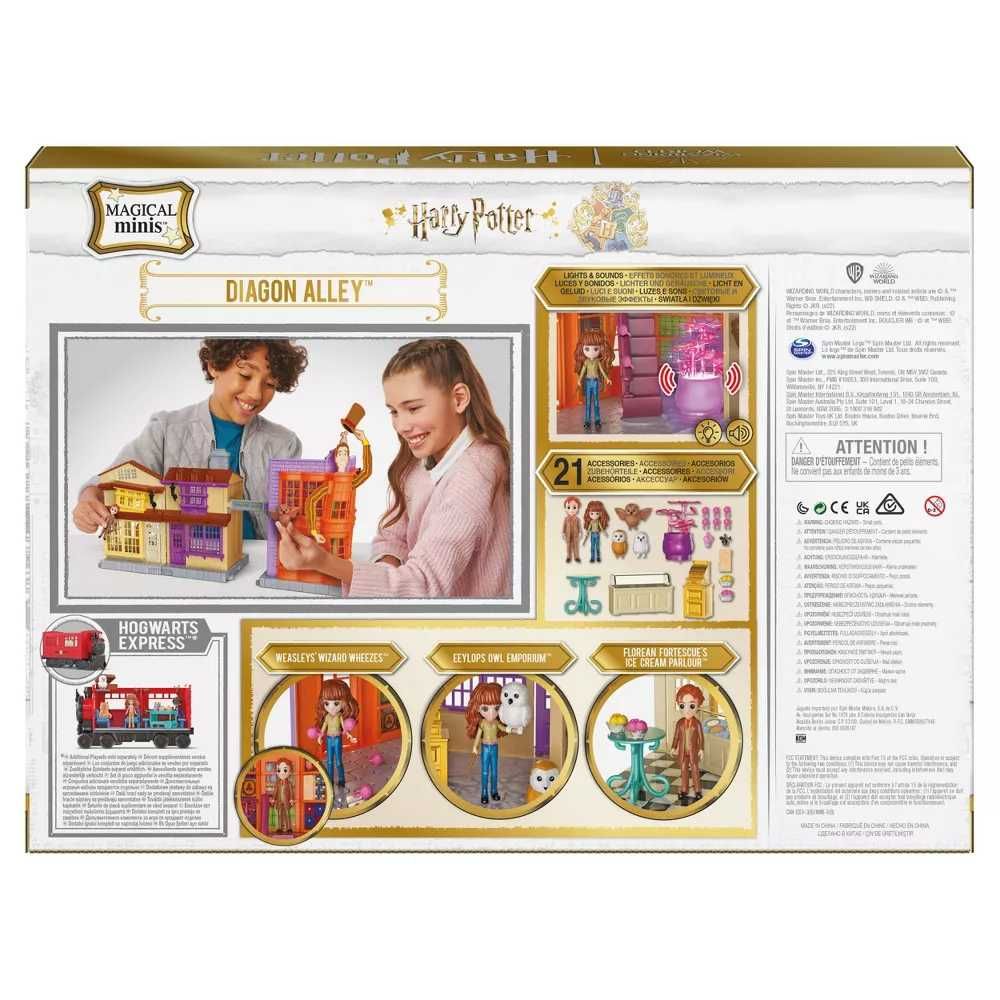 Harry Potter 3w1 Pokątna 3 sklepy figurki Hermiona Lupin Diagon Alley