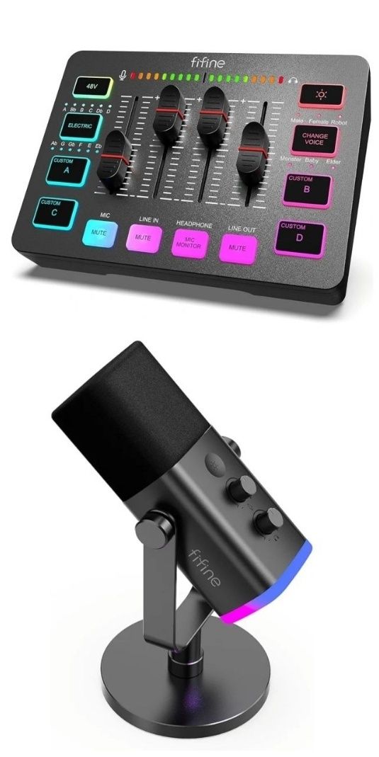 FIFINE XLR Streaming + suporte e mixer