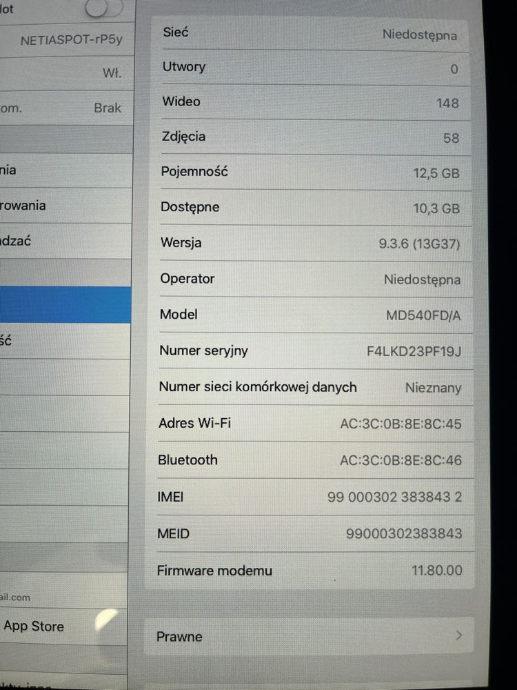 IPad 16GB bez pudełka