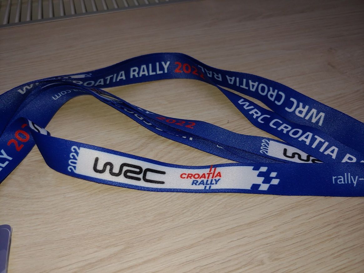 Bilet + Smycz Pamiątkowa z Rally Croatia 2022 Wrc oryginał