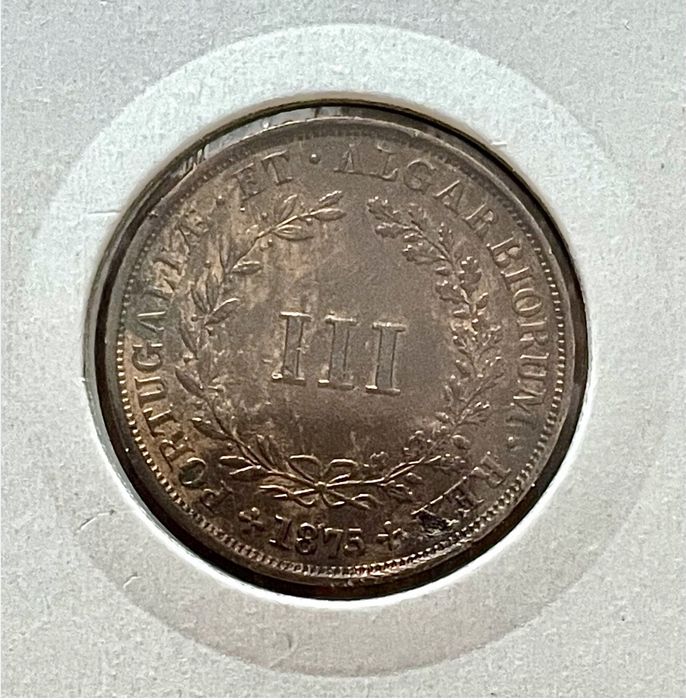 Moeda III Reis 1875