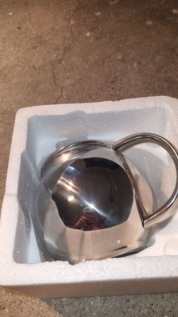 Bule para chá novo vidro e metal