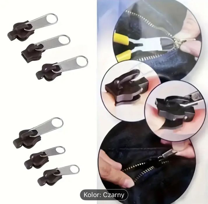 6-częściowy zestaw do natychmiastowej naprawy zamka błyskawicznego