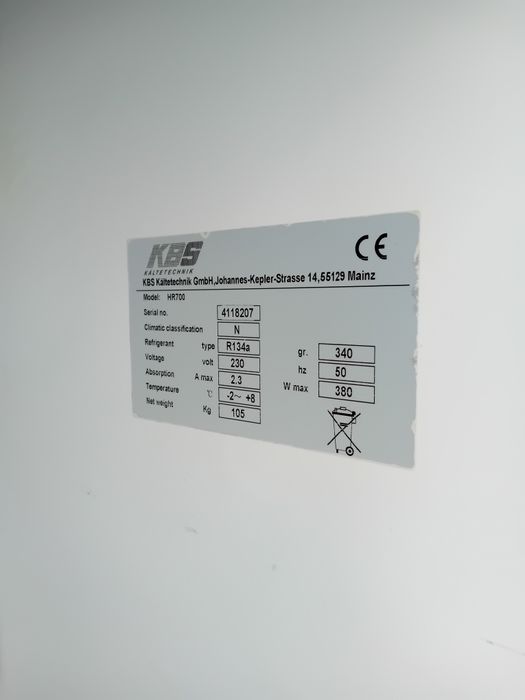 Chłodziarka i zamrażarka przemysłowa KBS 700L+700L [gwar/dowóz]