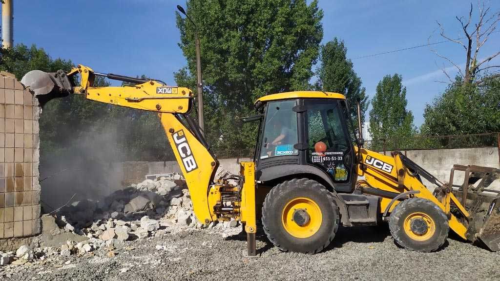 Аренда JcB 3-x Услуга погрузчика - экскаватора, копка, планировка