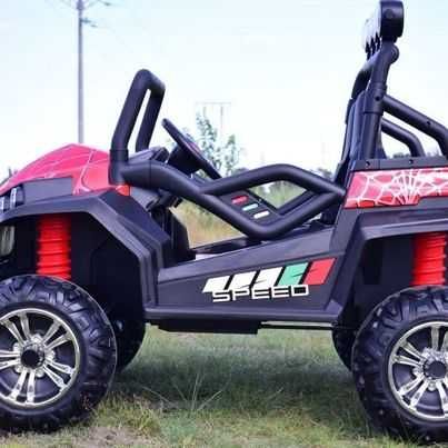 Buggy na akumulator  czerwony Lakier Spider dwuosobowy do 70kg 4x4