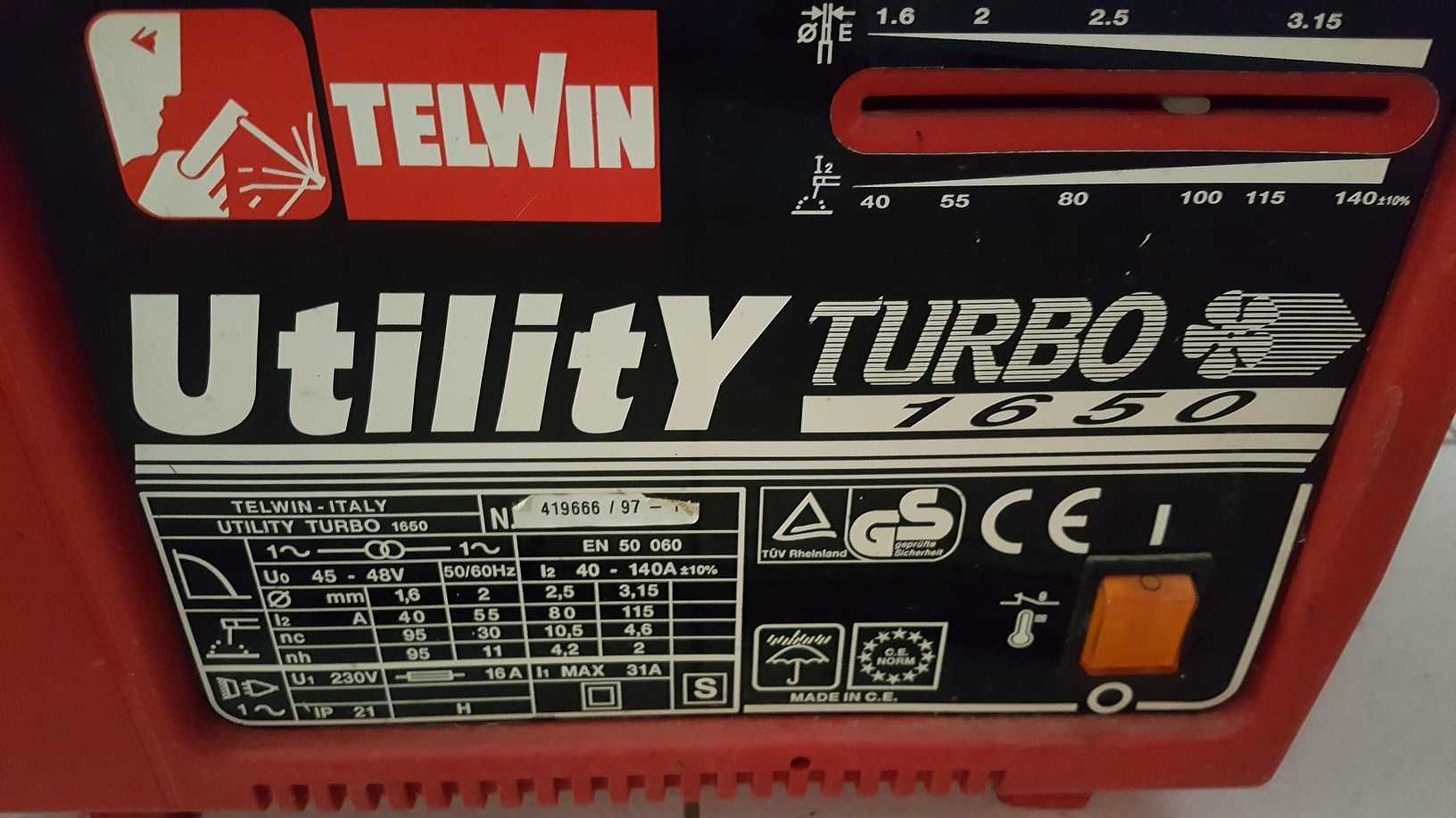 Telwin, Utility turbo 1650 - Máquina / Aparelho de Soldar a elétrodo