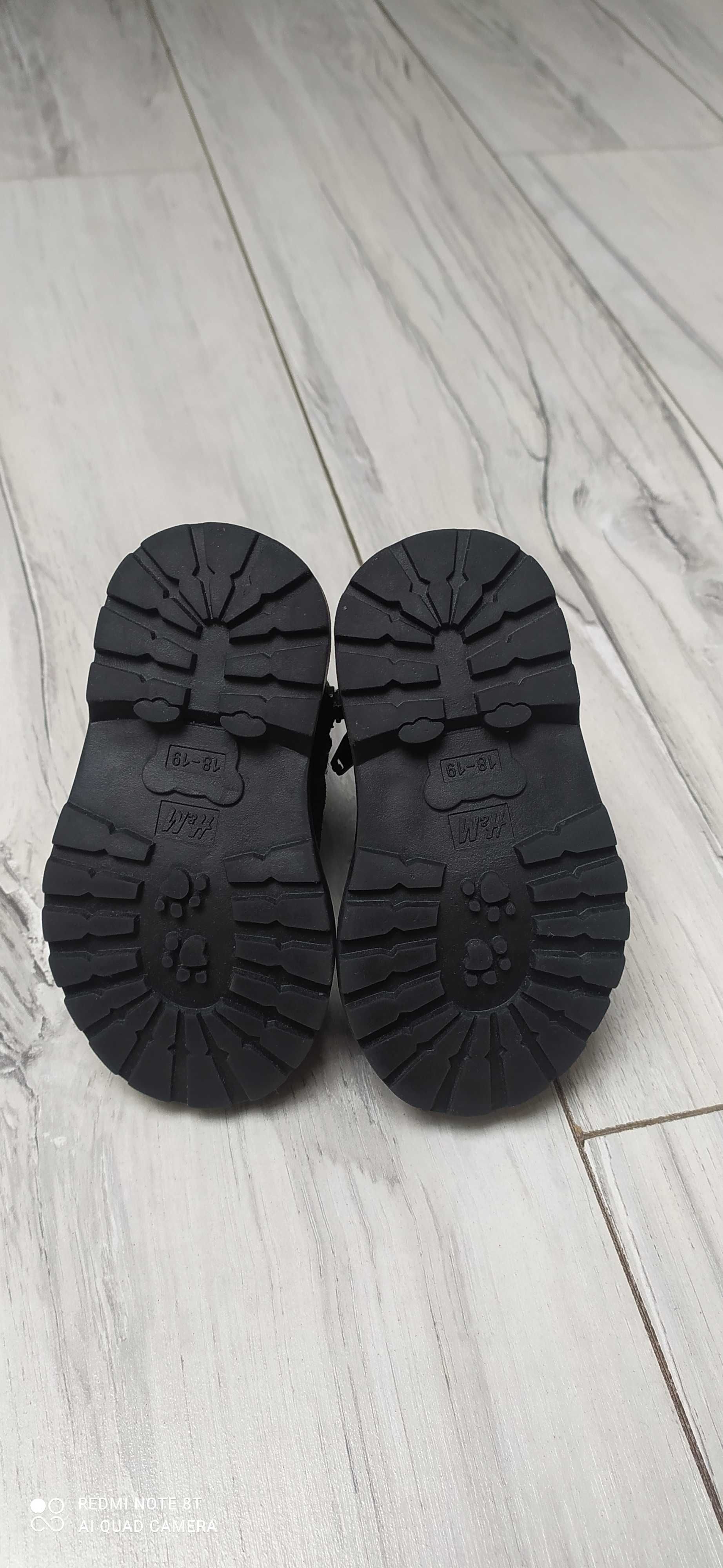 Buty kozaki sztyblety dla dziewczynki dla chłopca H&M rozmiar 18-19