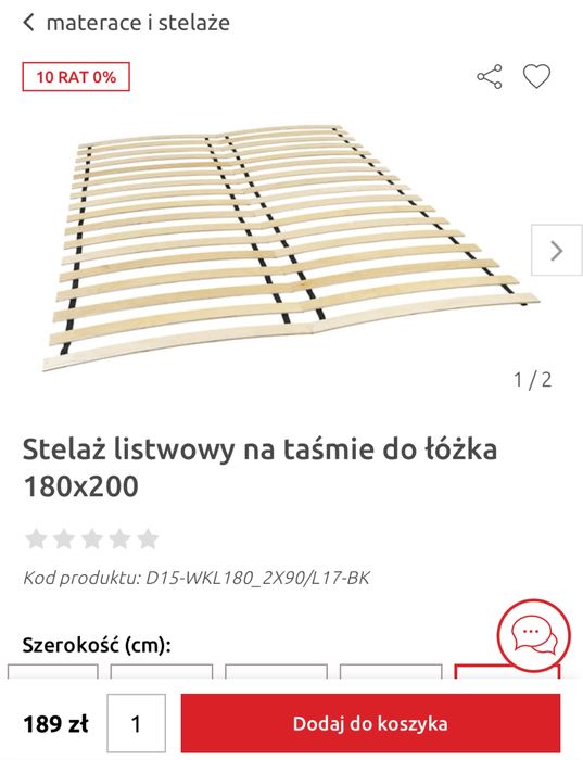 Meble do sypialni łóżko 160x200 plus szafki nocne