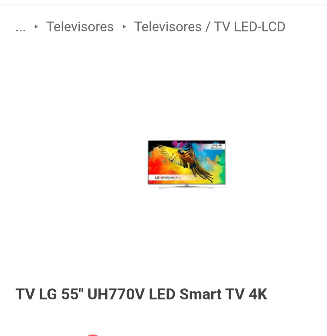 TV LG 55 770V Smart tv