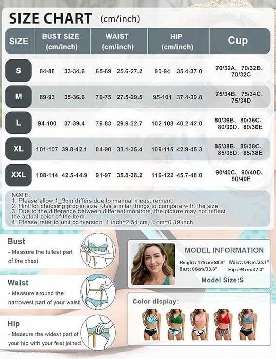 Nowy strój kąpielowy/dwuczęściowy/bikini/majtki/biustonosz R-M !3928!