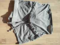 Wygodne bawełniane szare krótkie spodenki szorty shorts ciążowe mama m