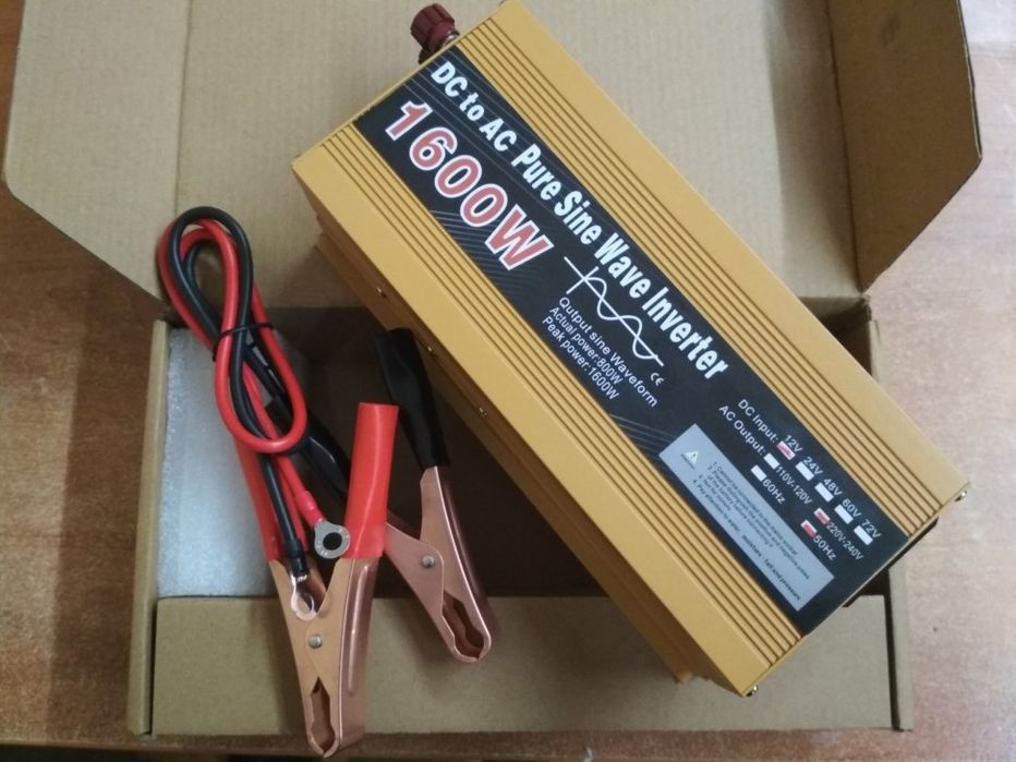В наявності. Інвертор чистий синус 1600w 12/220 до котла, холодильника