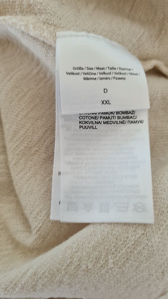 Bluzka bawełna. XXL 46. Kremowa Maślana Śmietankowa