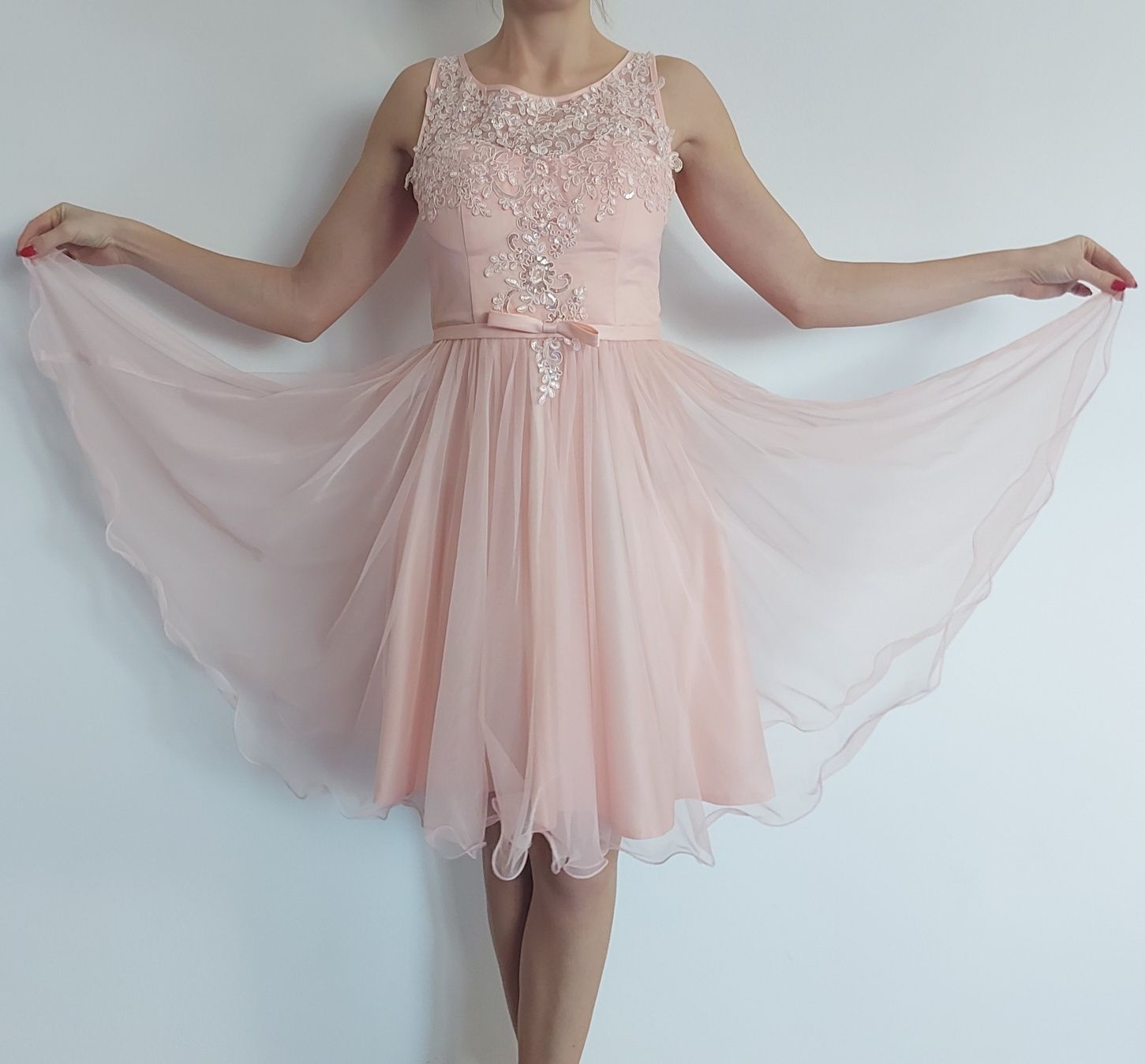 Sukienka elegancka S na ślub przyjęcie Flower by Charms paris