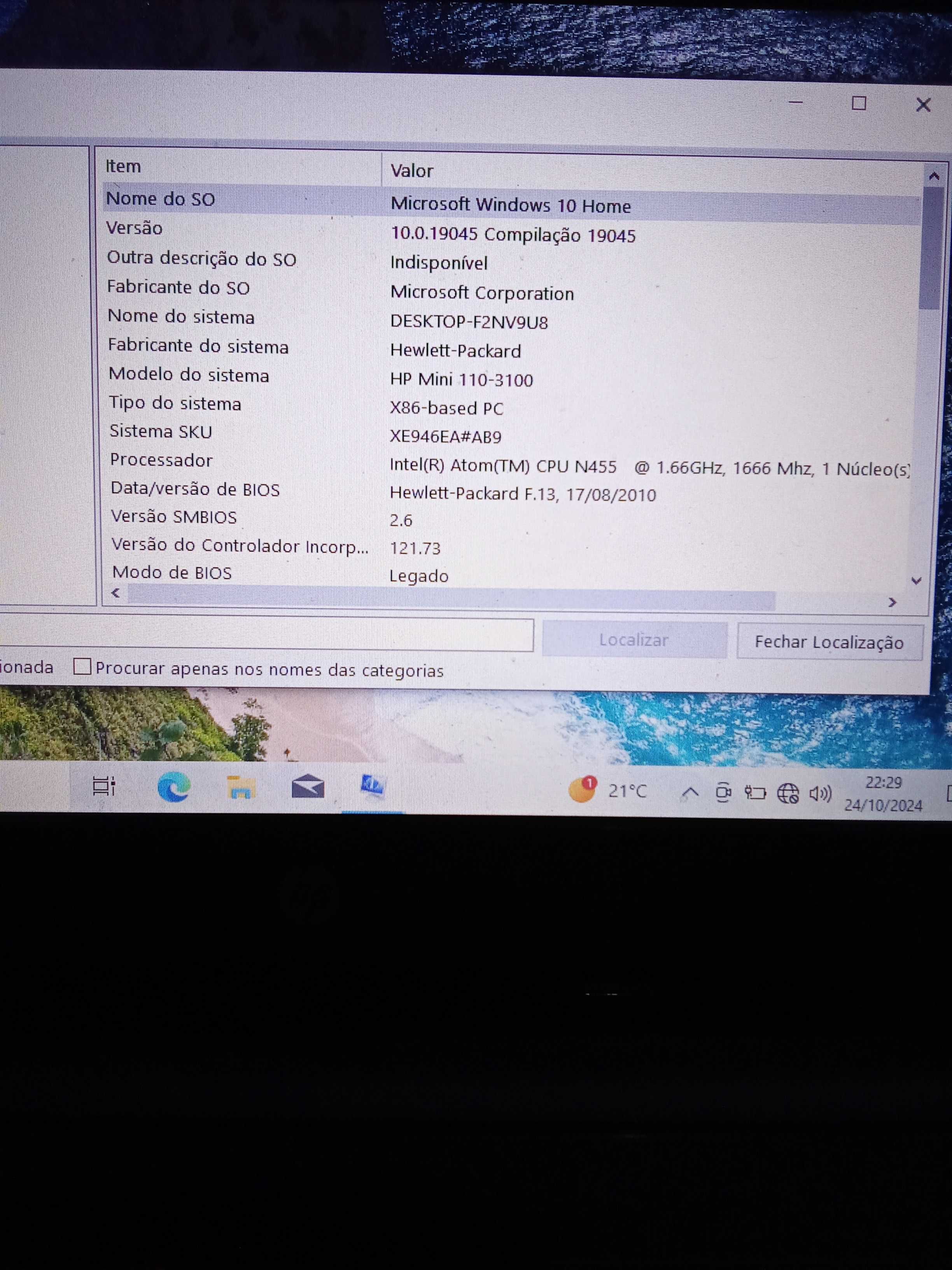 Hp Mini (110) com carregador orginal