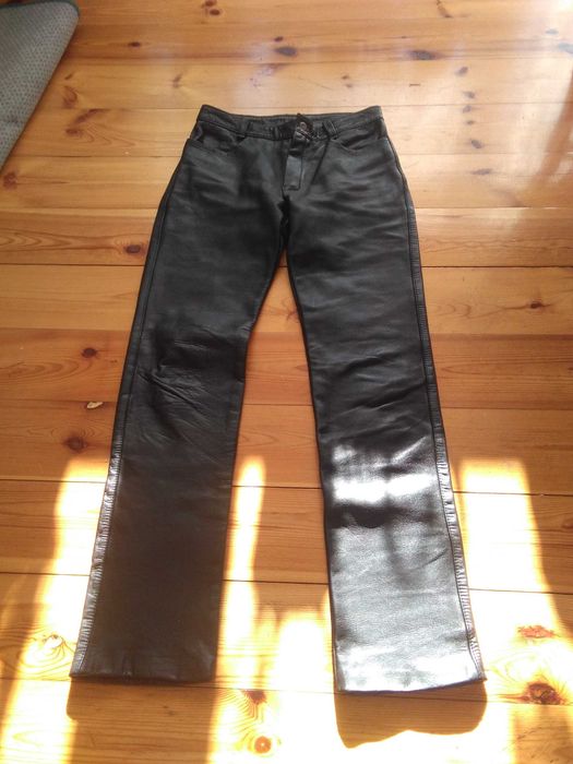 spodnie skórzane męskie okazja