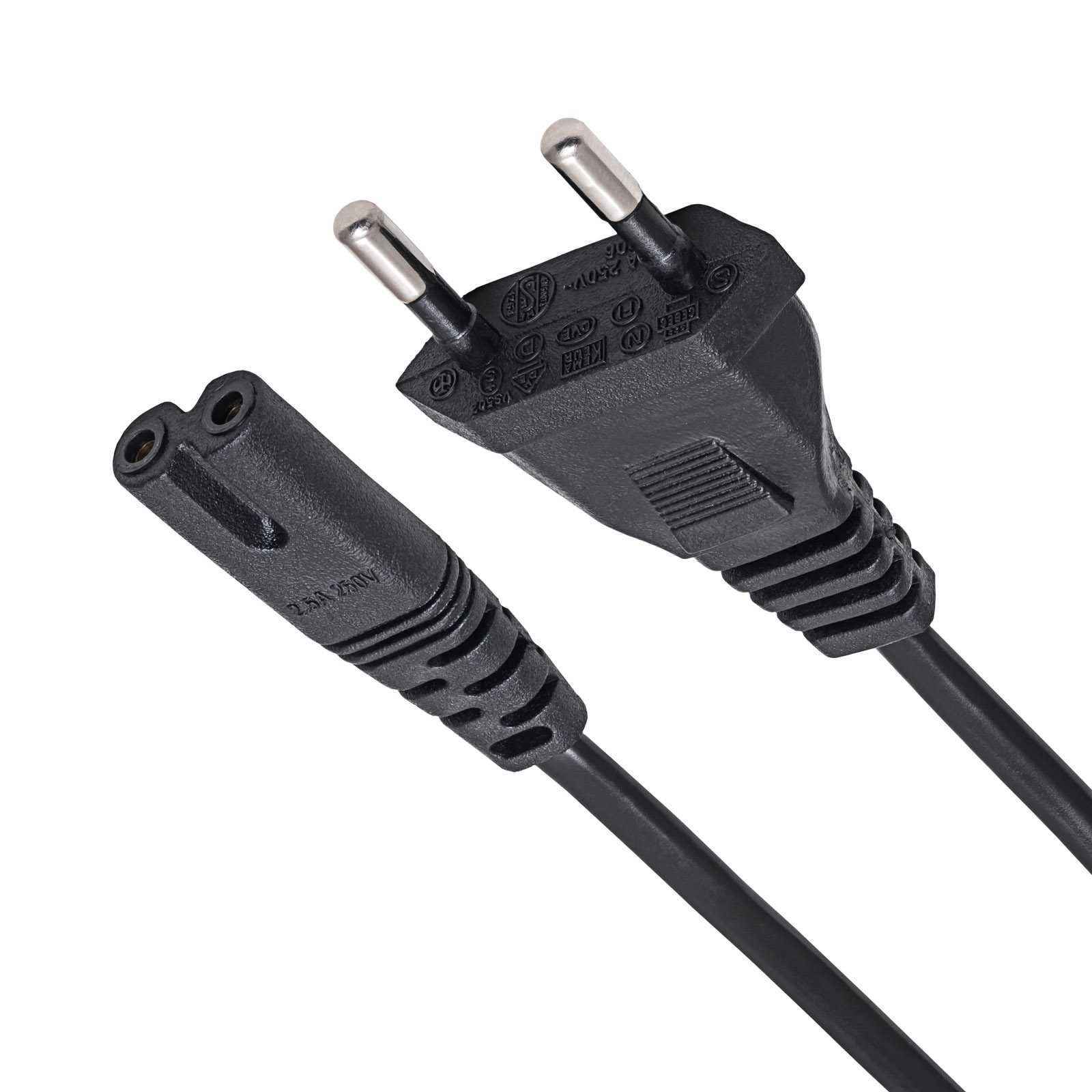 3 x kabel zasilający Ósemka 1.5m-1.8m, prosty lub kątowy