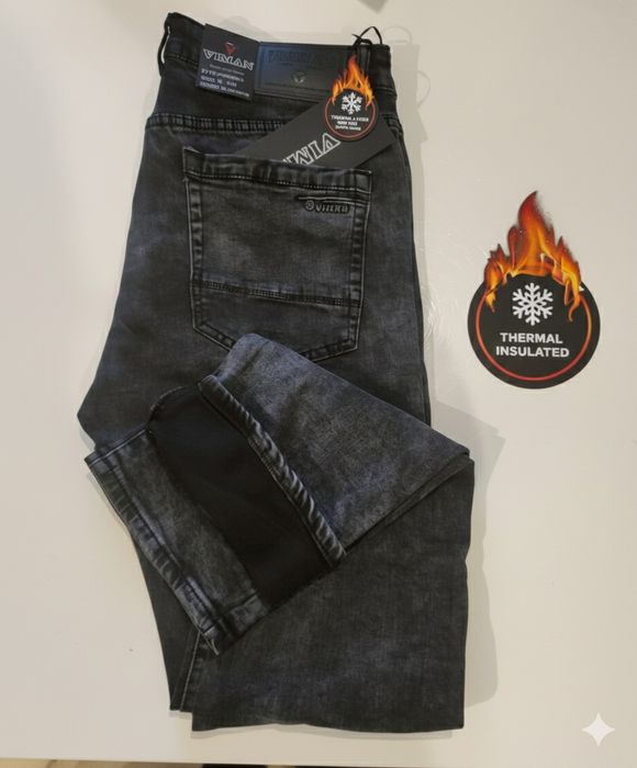 110/112 cm pas delikatnie ocieplane polarem nowe męskie spodnie z metk