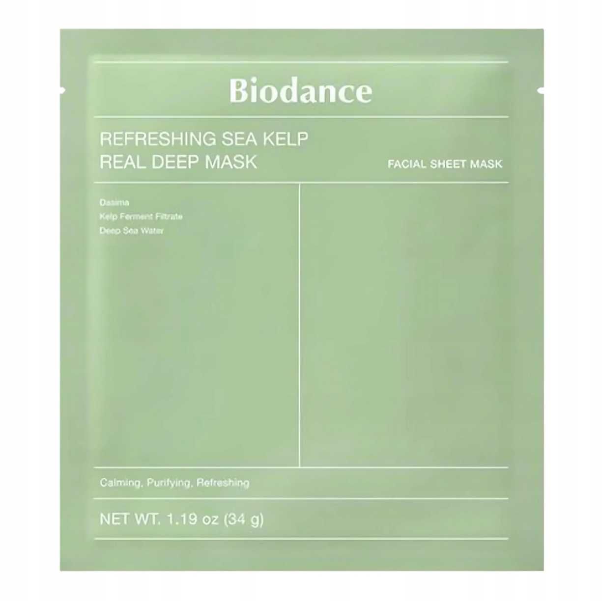 Biodance Refreshing Sea Kelp Real Deep Mask Kojąco-Nawilżająca 4szt