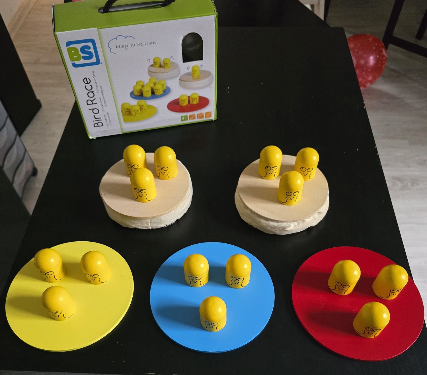 Gra zręcznościowa Ptasi Wyścig 4l+ BS Toys - styl Montessori
