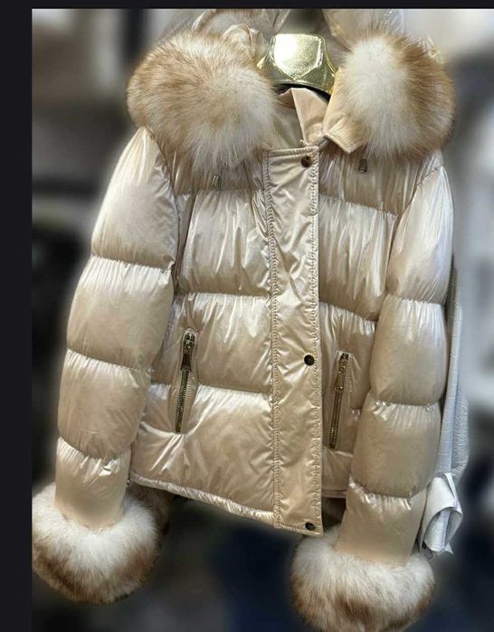 Kurtka lisy naturalne puchowa zima