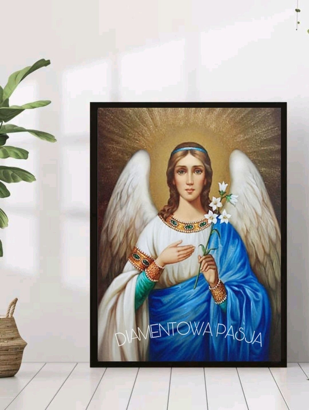 Haft diamentowy Diamond Painting ANIOŁ stróż do WYKONANIA