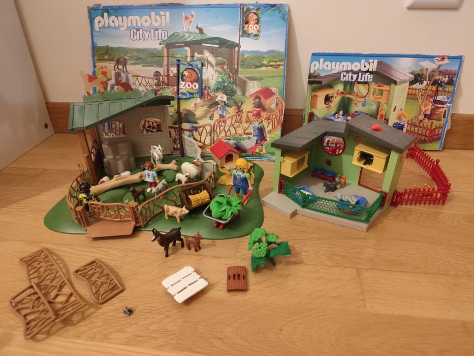 Quinta Zoo Playmobil 6635 + 9276 e abrigo gatos