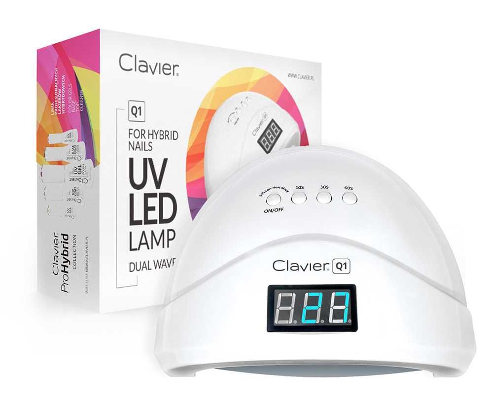 Lampa UV LED CLAVIER Q1 48W Wyświetlacz timer do Paznokci Hybryd Żeli