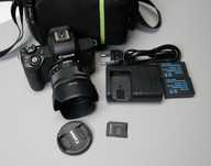 Canon EOS M50 + Obiektyw + Karta + torba + baterie