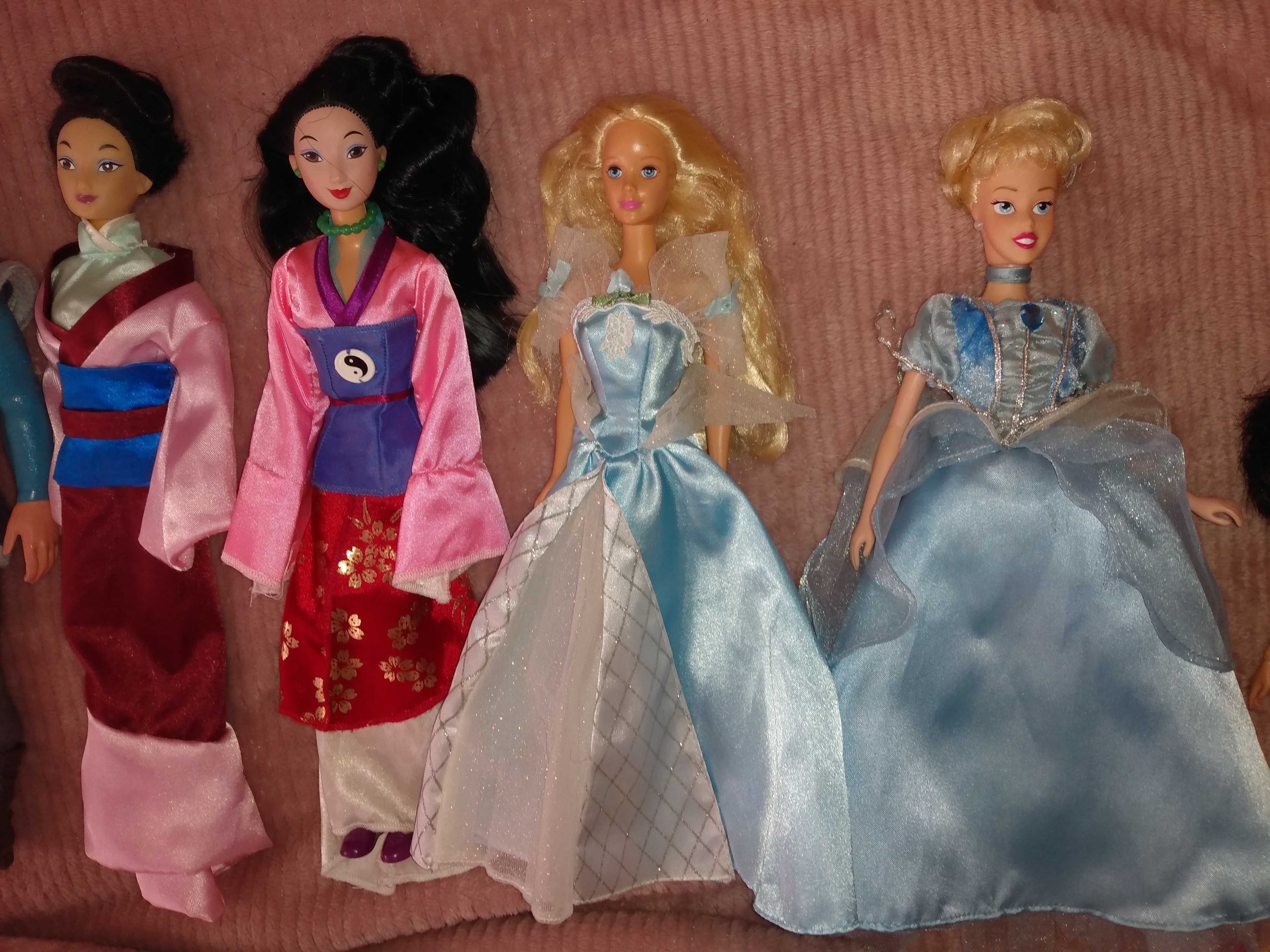 Zestaw lalek lalki Śpiąca Królewna, Kopciuszek, Mulan Barbie Disney