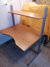 Biurko regulowane 120 cm z wolnostojącą szafką