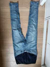 Jeansy ciążowe niebieskie skinny H&M r. 44