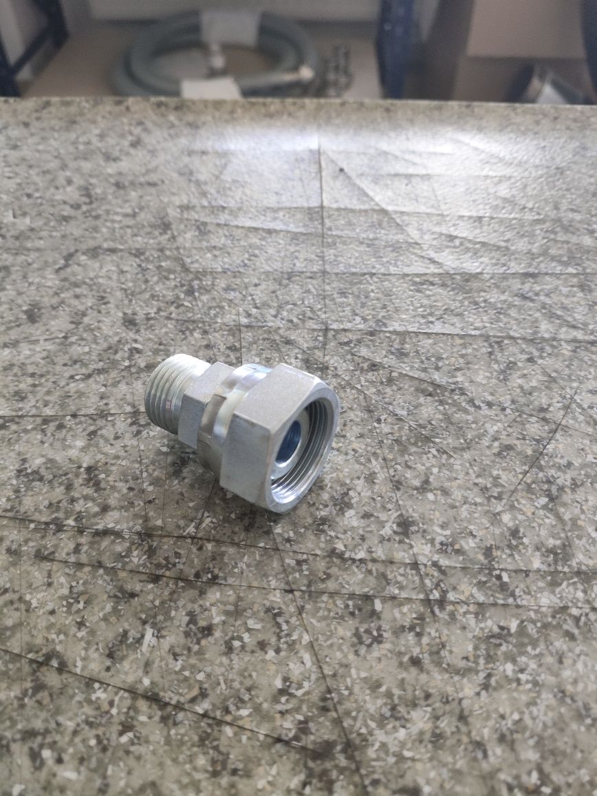 Adaptor GW M26x1,5 uszcz. st.24, s.lekka / GZ 1/2" BSP uszcz. st.60,